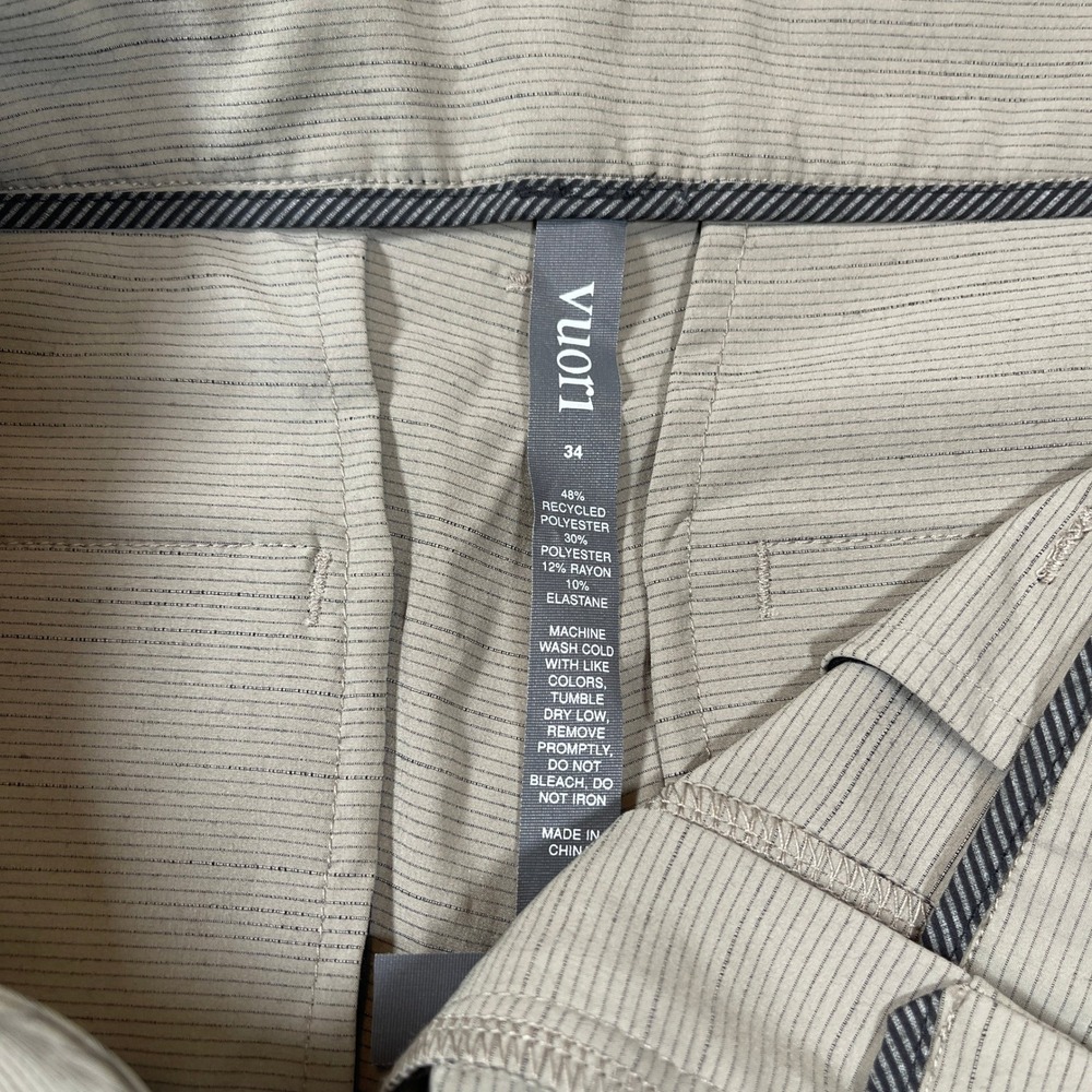 Vuori Mens Shorts Size 34 NWT Pebble Short Gravel Grey Performance Stretch - Picture 4 of 7